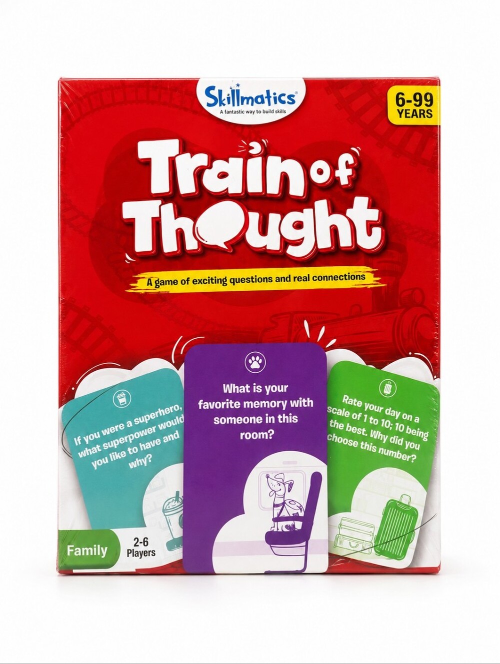 NEW SEALED Skillmatics Train of Thought Family Card Game – 150 Cards – Ages 6+